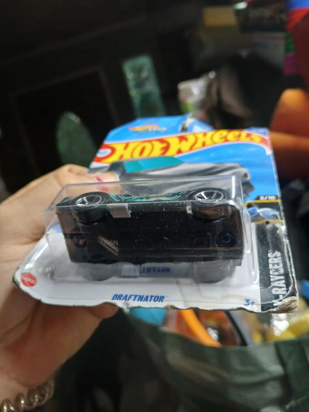 the Draftnator diecast car  2025 Hot Wheels X-Raycers  Black Kroger Exclusive